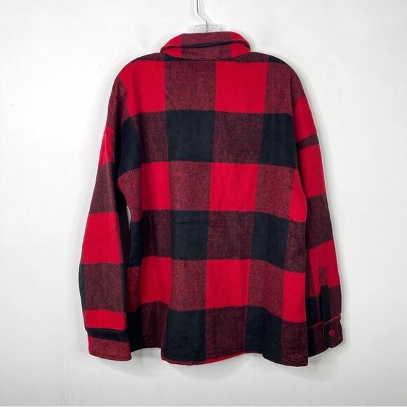 NWT VICI Nicolas Buffalo Plaid Button Down Wool Blend Shacket Jacket Sz Medium - Picture 5 of 5